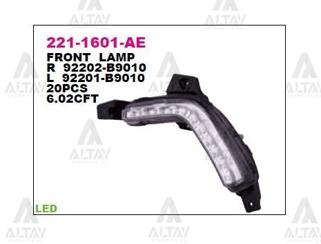Hyundai I10 Sol Ön Gunduz Farı 2014-2016 I Led On Sol OEM 92201-B9010